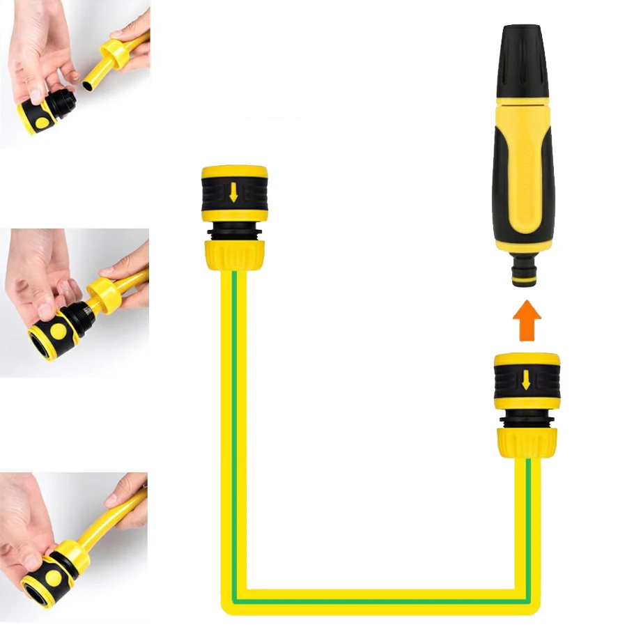 Description Picture 2 of itemGardening supplies high pressure water gun TPR package glue gun set multifunctional car wash watering gardening tools