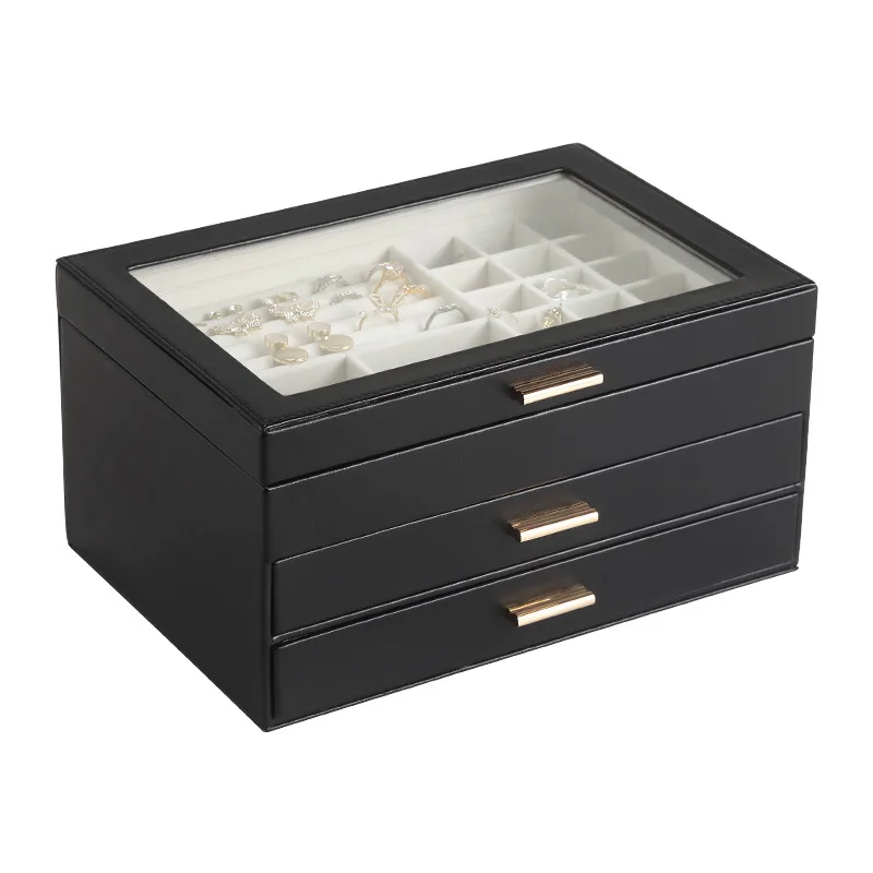 Velvet Jewelry Box Women Bracelet Neccklace Eaarings Jewelry Display Stand Luxury Big Size Storage Ring Box for Organizer Case
