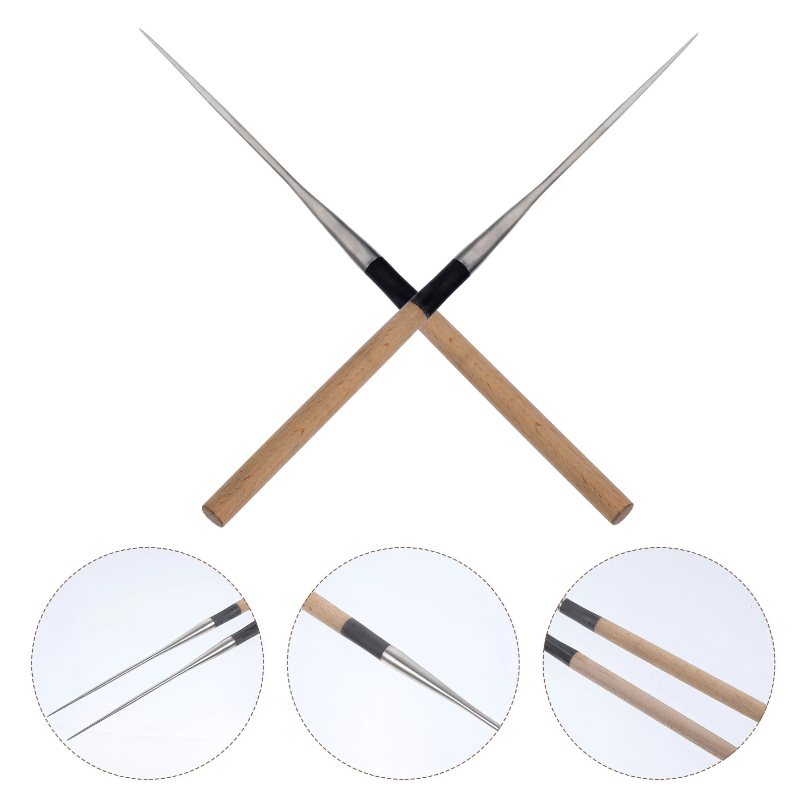 

2Pcs Household Stainless Steel Point Head Chopsticks Japanese-Style Chopsticks