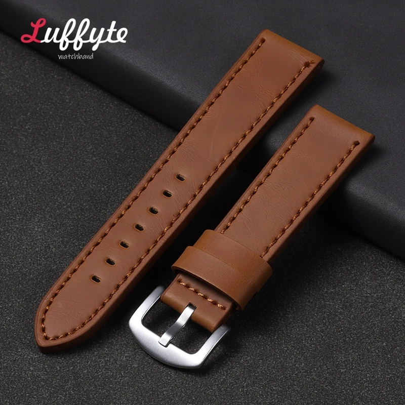 Luxurious Calfskin Leather Men's Fashion Wristwatch Strap Bracelet