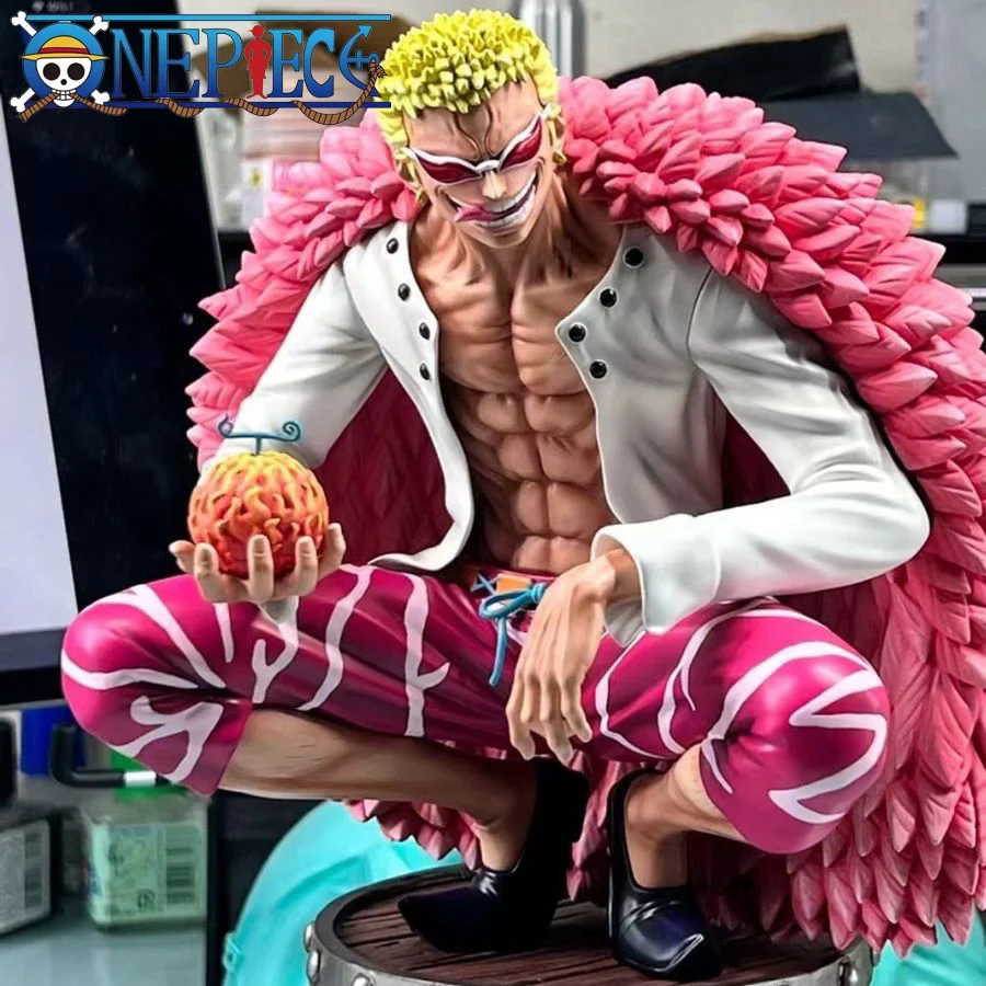 15.5Cm One Piece Donquixote Doflamingo Anime Figure Oka Shichibukai Ornamenti Per Auto Statua Action Figurine Giocattoli Modello Da Collezione