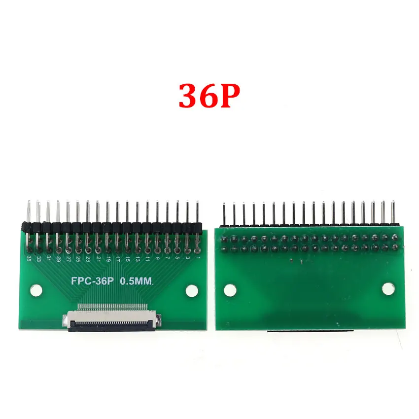 Versatile FPC/FFC Adapter Board with Double Row Straight Needle Connector – 0.5mm to 2.54mm Conversion, Multiple Pin Options Available