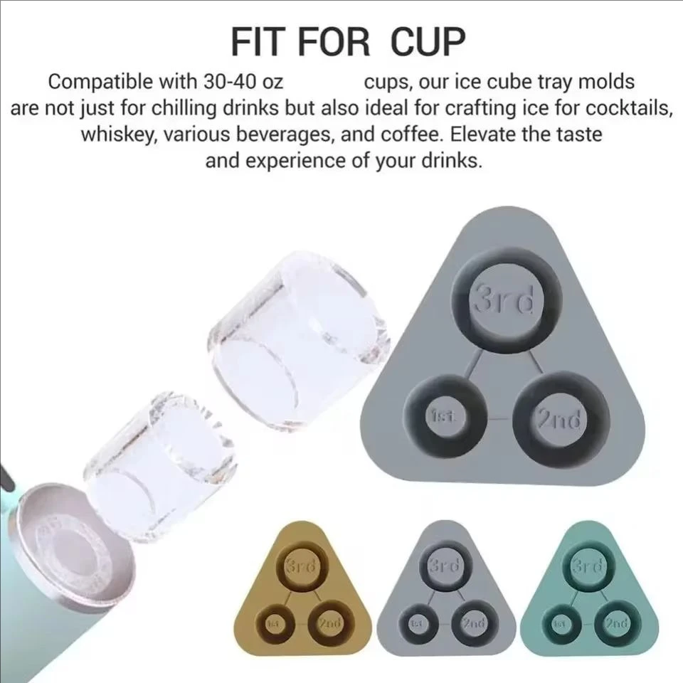 Stanley Cup 30/40Oz Silicone Ice Cube Mold with Lided Ice Plate Essential Maker for Whiskey Beverages 1pc