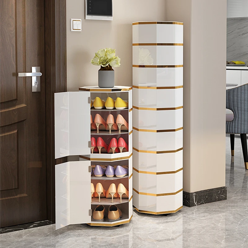 Entrance Rotating Shoe Cabinets Closet Narrow Vertical Shoe Cabinets Rack  Organizer Mueble Zapatos Organizador Furniture DX50GZ - AliExpress