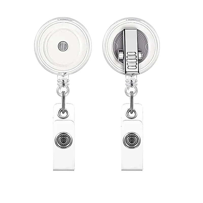 Working Permit Pass Card Holder Retractable ID Badge Reel