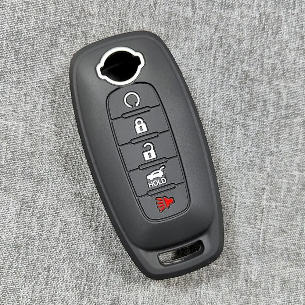 Silicone Car Key Case Cover Keychain For Nissan/X-Trail T33/Qashqai J12/Teana 3 4 5 Buttons key case key case cover