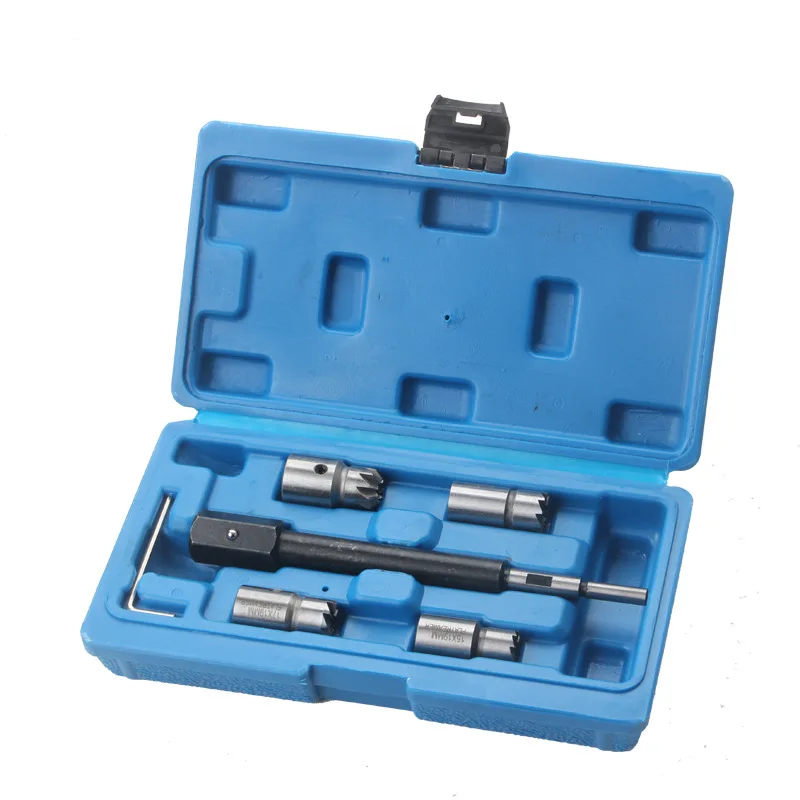 Clean Kit Auto Repair Tool Automotive Accessories Universal Car Diesel Injector Seat Cutter Set Oil Nozzle Reamer Carbon