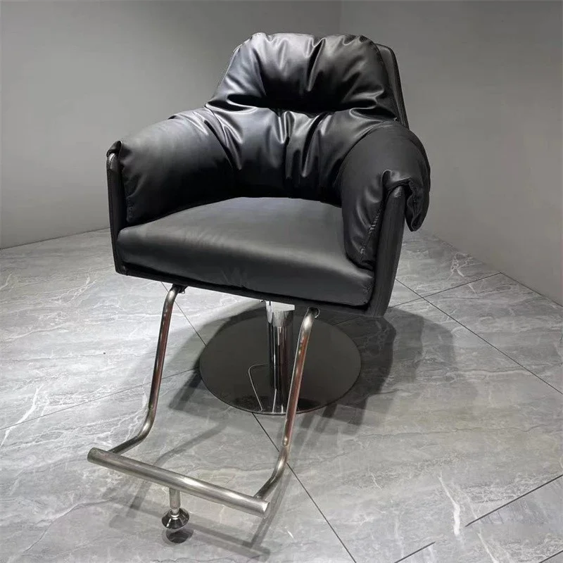 

Black Salon Adjustable Barber Chair Cosmetic Recliner Saddle Makeup Barber Chair Beauty Swivel Silla De Barbero Home Furnitures