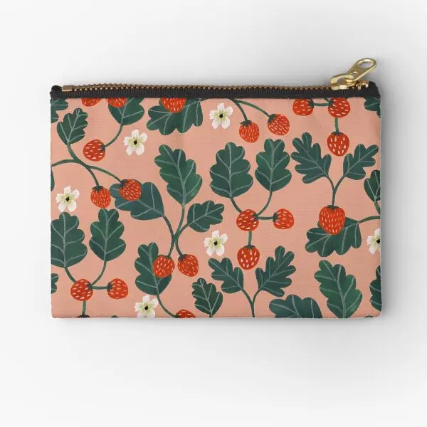 

Чехлы с клубникой на молнии, сумка для хранения носков, кошелек, мужское чистое маленькое нижнее белье, карманный упаковочный ключ, женские трусики, монеты, косметика