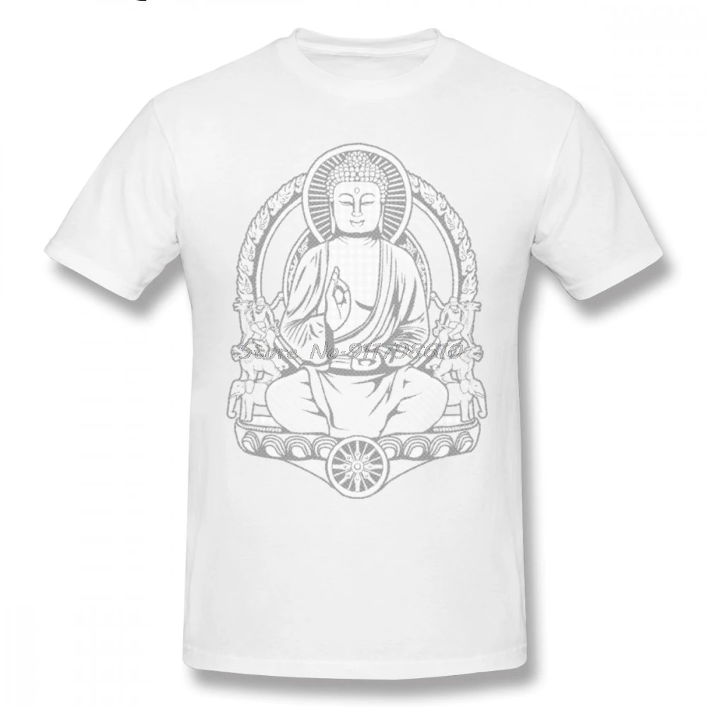 Gautama Buddha Verblassen Männer T Shirt Sommer Günstige Oversize Baumwolle Kurzarm männer Kleidung Tees Harajuku Streetwear – Detail 4