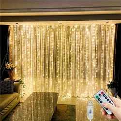 LED Curtain String Lights - 600 Lights for Home & Event Decoration (Warm Light)