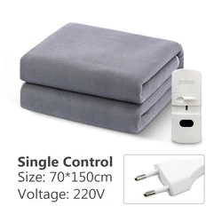 Cozy Electric Heating Blanket with Adjustable Thermostat - Plush Winter Body Warmer - 220V EU (70x150cm 220V C)
