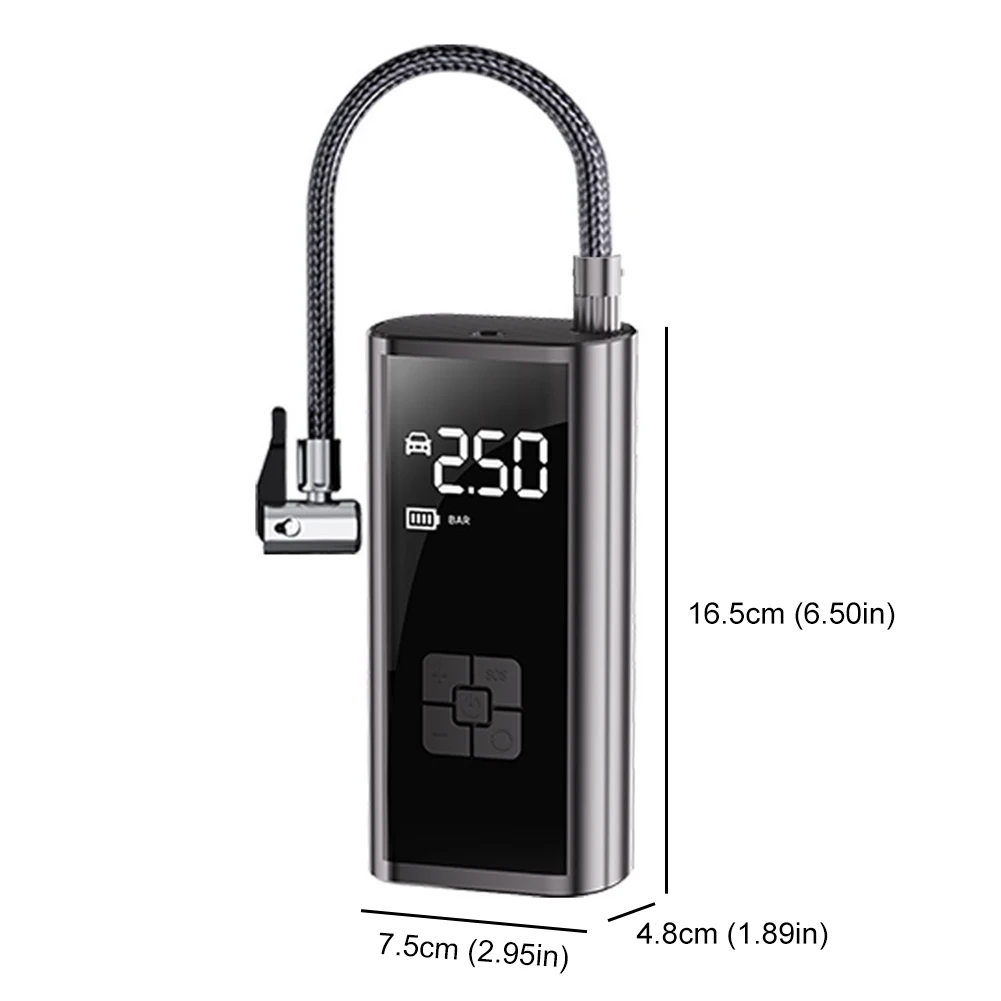 150PSI Electric Tire Pump USB Rechargeable Bicycle Air Compressor Power Display Car Tire Inflator for Automobile Bicycle Ball