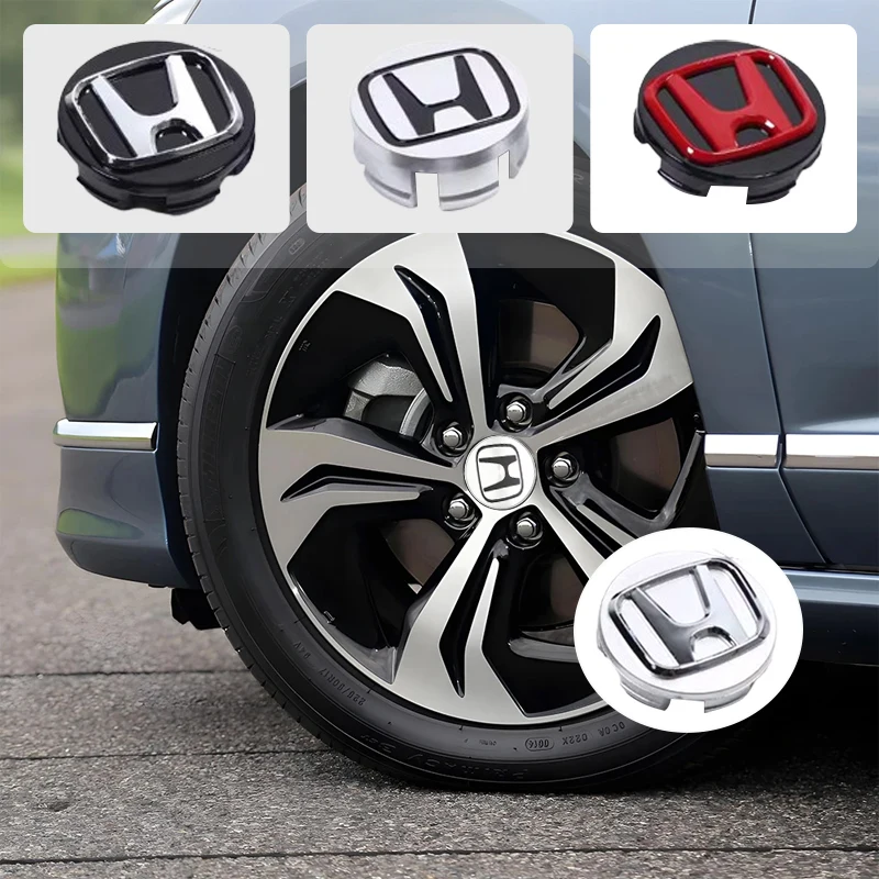 Wheel Hub Covers 4pcs 69mm Car Wheel Center Hub Center Cap Rim Hub Dustproof Cover Emblemem For Honda Accord CRV XRV Civic Odyssey