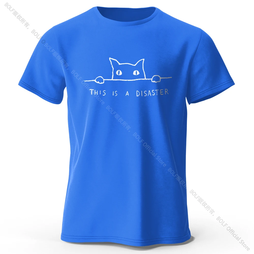 Elegant Minimalist Cat Line Art 100% Cotton Unisex Tee - Soft, Breathable Round Neck Short Sleeve