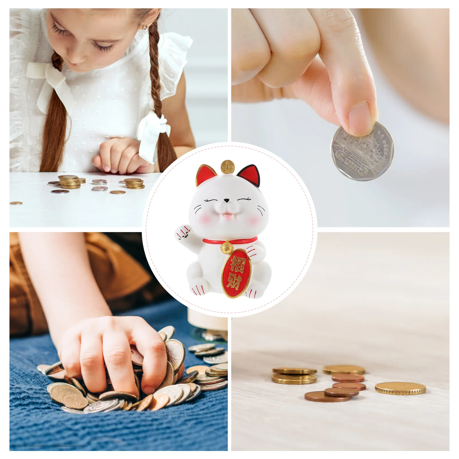 Animal Lucky Cat Piggy Bank Kids Girls Money Aesthetic Room Decor Fortune Cat-shaped 6