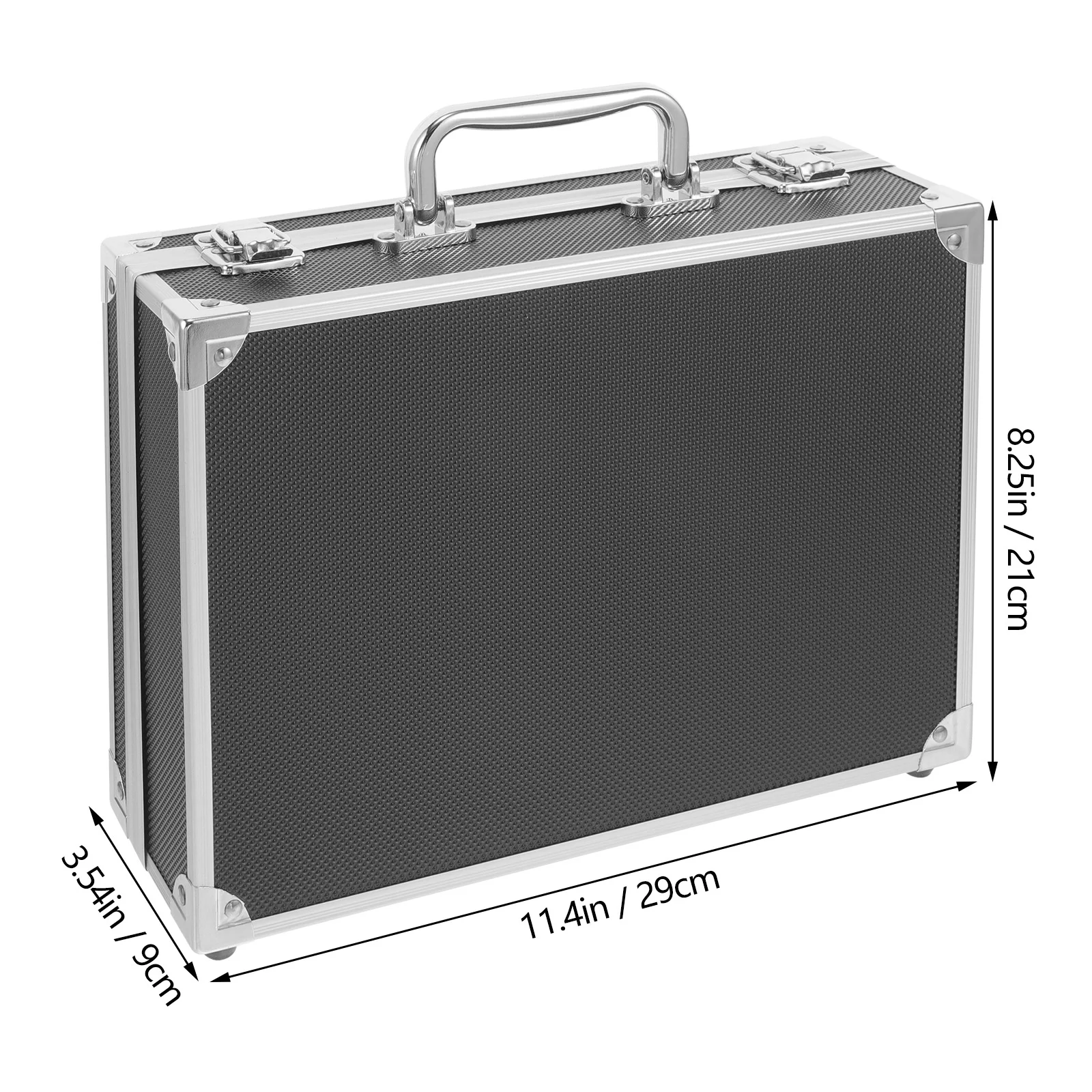 Toolbox Sound Card Aluminum Carrying Case Hard Briefcases for Men Money Metal Suitcase Black Man 4