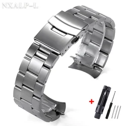 Premium Solid Stainless Steel Curved End Bracelet - Men's Sports Strap, Jubilee & Oyster Style - 20mm (For Oyster)