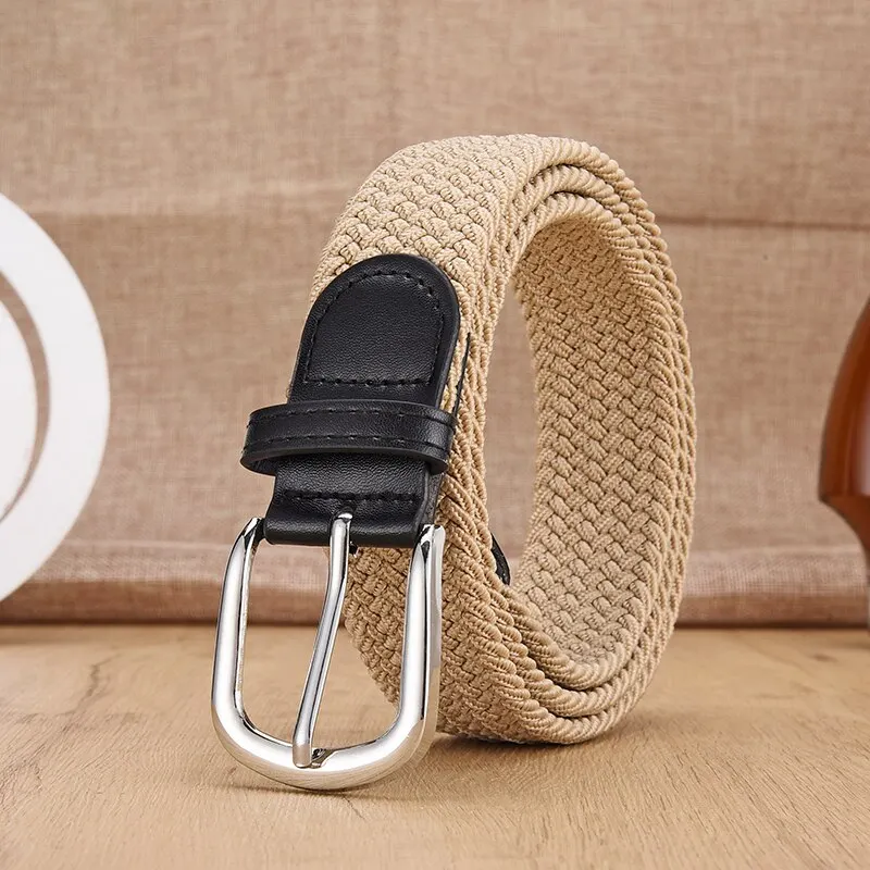 Cintura Elastica Intrecciata Uomo Donna Con Fibbia Metallo - Lavoro, Casual, Tattica, Regolabile, Marinaio