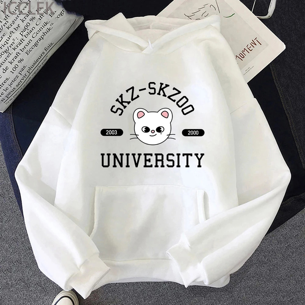 

New Kawaii Women's Hoodie Kpop Skzoo Stray Children's Graphic Hoodie Men's Winter Warm Street Kpop Fashion Hoodie Women