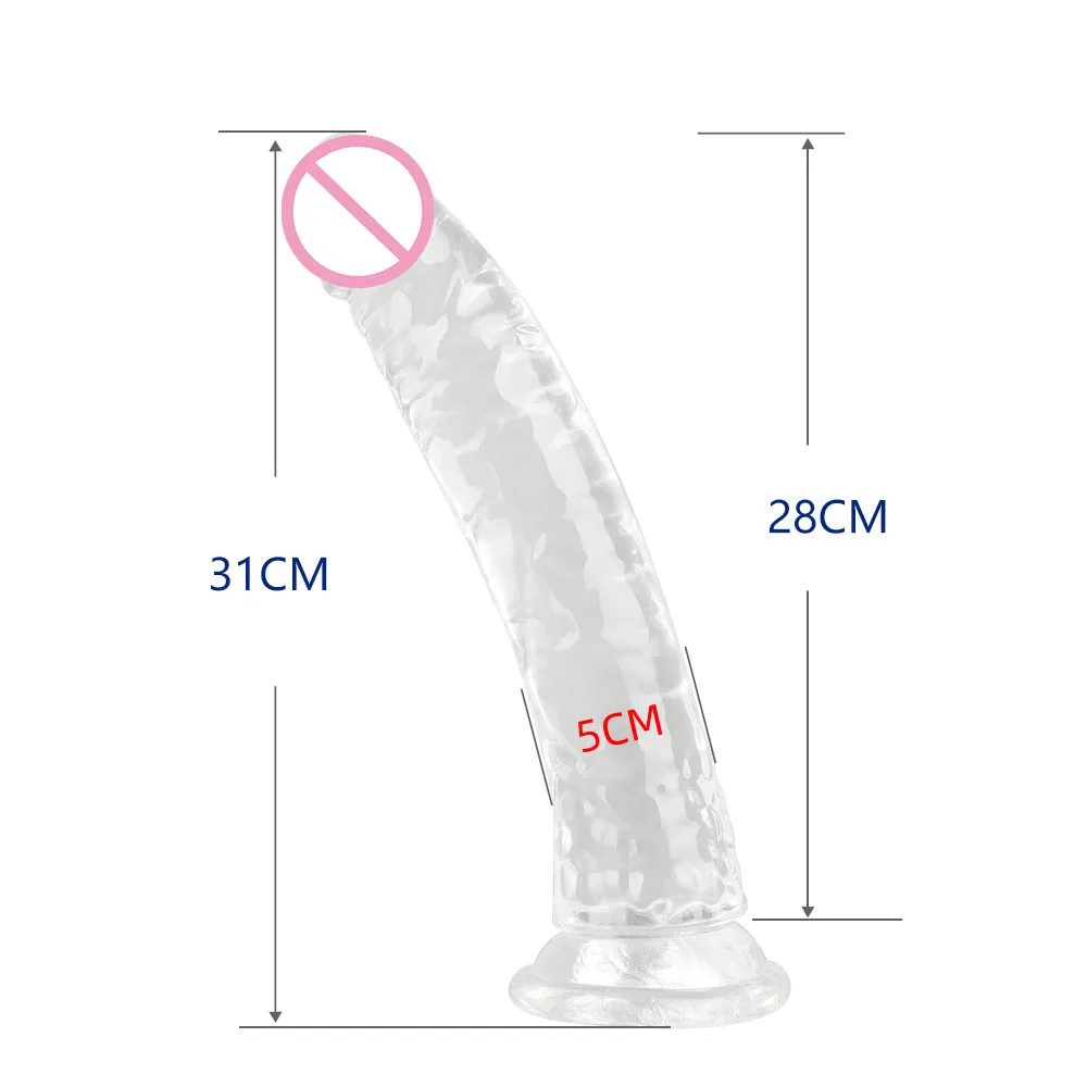 11 Inch XXXL Insertable Soft Transparent Dildo with Suction Cup Penis Anal Sex Toy Huge Dick For Female Women Lesbain Gay sex toys