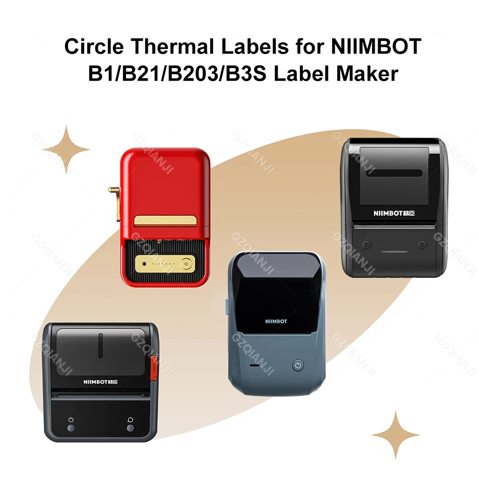 NIIMBOT-Transparente Label Printing Paper, impressora térmica, nome claro, etiqueta dos desenhos animados, impermeável, fita auto-adesiva, B1, B21