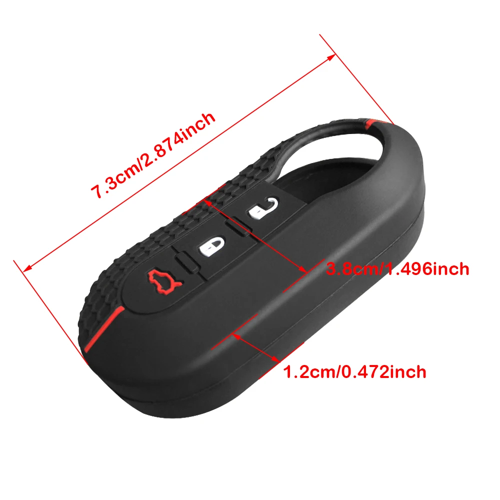 Key Case Cover For Fiat Ducato 500 Panda 500L Lancia Musa Silicone Key Cover for Peugeot Boxer for Citroen Jumper Car Key Case Shell Remote Set