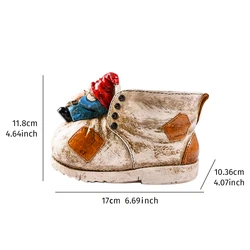 Boot - Shaped Hand - Painted Succulent Vase - Colorful Resin Decorative Flowerpot (Xuezihuaping)