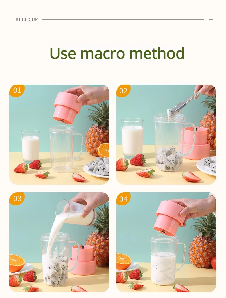 New Portable Electric Juicer Blender Milkshake Cup Fruit Blender Kitchen Tool