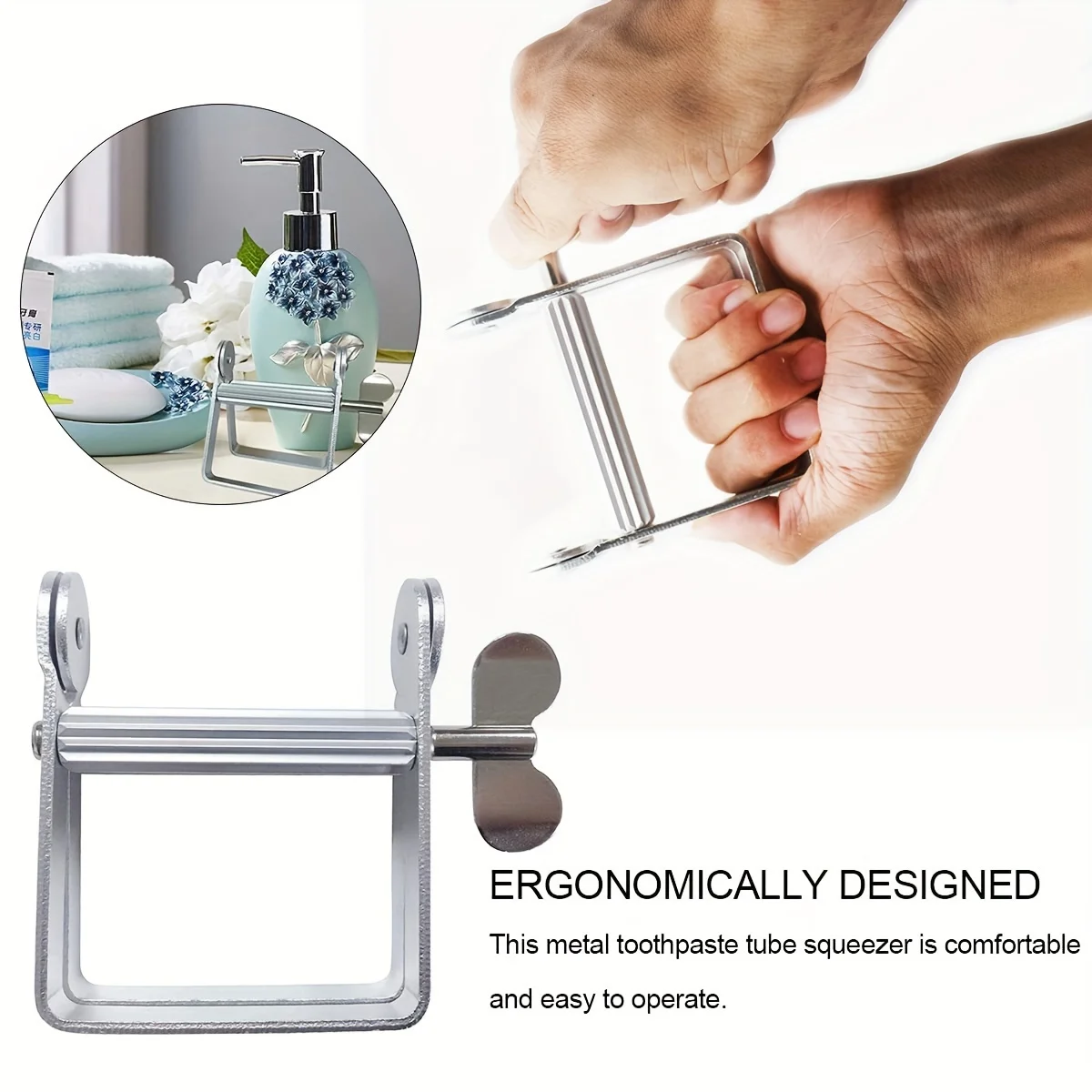 Metal toothpaste squeeze roller, paint extruder, metal toothpaste tube squeezer suitable for artists, hair salons, painters, etc 6