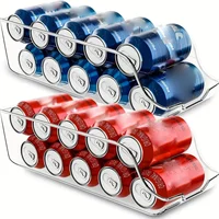 Bacs de rangement pour réfrigérateur, boîtes distributrices de canettes de Soda, distributeurs de canettes, distributeur à roulement automatique, organisateur de réfrigérateur, organisateur de garde-manger 1
