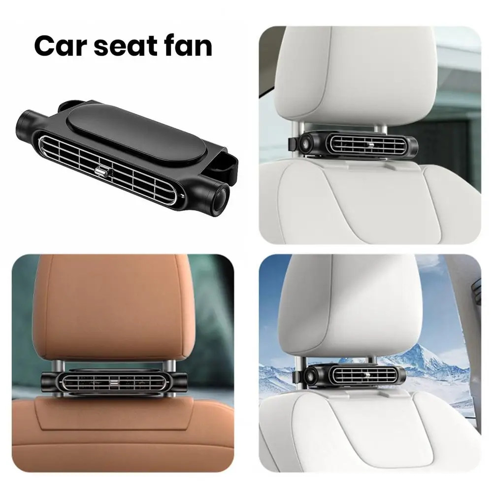 Car Cooling Fan Vehicle Rear Headrest Fan Speed Adjustable USB Plug-in Bladeless Electric Air Circulation 자동차 좌석 선풍기