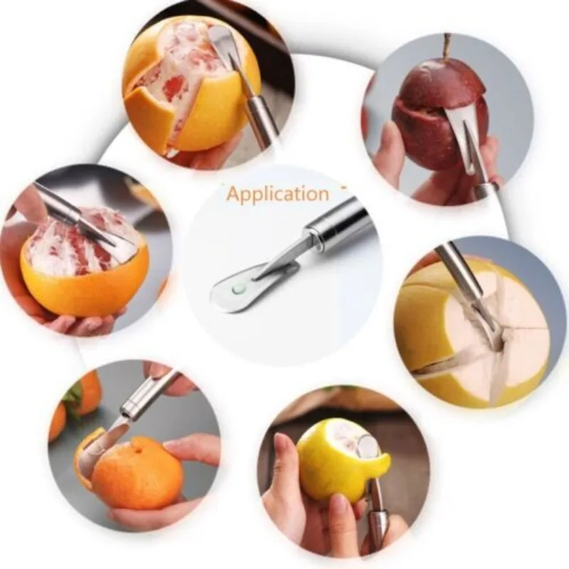 Newest Orange Peeler Stainless Steel Lemon Orange Peeler Practical Fruit Grapefruit Opener Cutter Kitchen Gadgets For Household