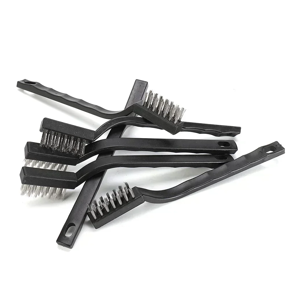 6pcs Clening Wire Brushes Stainless Steel DIY Paint Rust Remover Removal Cleaning Polishing Detail Metal Brushes