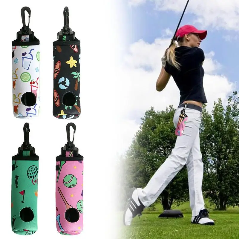 

Golf Ball Bag Portable Mini Golf Ball Waist Pack Can Hold 3 Golf Balls 3 Nails Storage Pouch Waist Belt Clip Golf Accessories