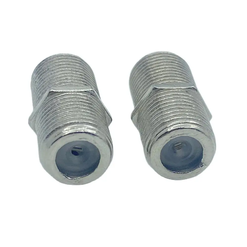 10PcsFTypeCouplerFemaletoFemaleBarrelTVAntennaRFConnector