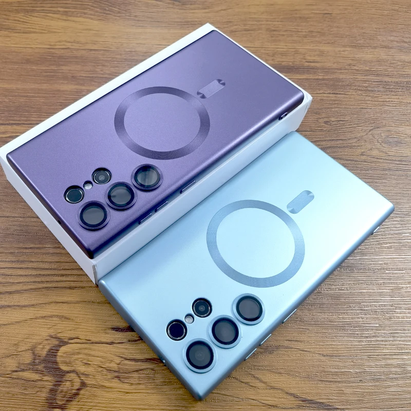 Matt TPU ümbris Samsung Galaxy S24 S23 S22 S21 Ultra Plus S 23 22 Magsafe Wireles laadimiskaamera kaitsekatted_voghion.com