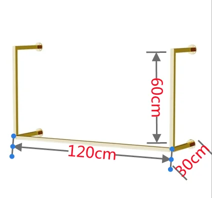 Scaffale Porta Abiti Da Sposa Alto 230 Cm In Oro - Espositore Commerciale Resistente Per Negozi Di Abbigliamento E Boutique - Base 100x40 Cm, Portata 20 Kg - 2
