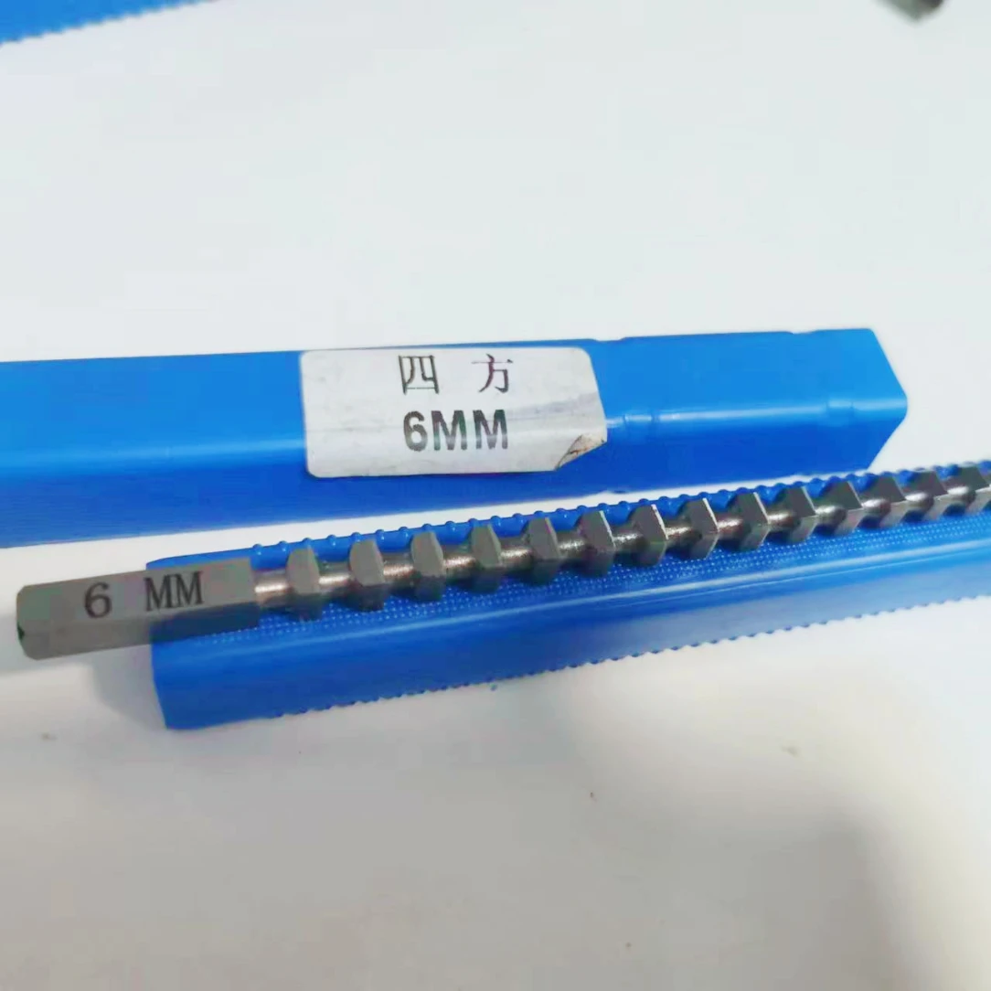 정사각형 푸시형 브로치 커터, HSS 절삭 공구, 미터법 크기, 6mm