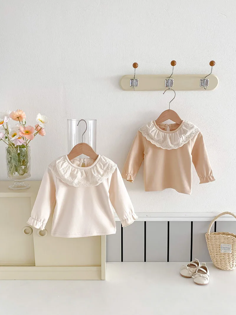 Description Picture 6 of itemBaby Cute Undershirts 0-3T Toddler Lace Collar Bottoming Shirt Infant Girls Outwear Tops