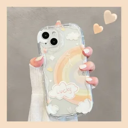 Clear Floral Soft Case with Wavy Curved Edges for RealmeC25Y(C21Y) (S13678)