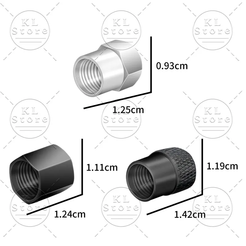 Set of 4 Premium Auto Exterior Logo Metal Tire Valve Caps Dust Covers
