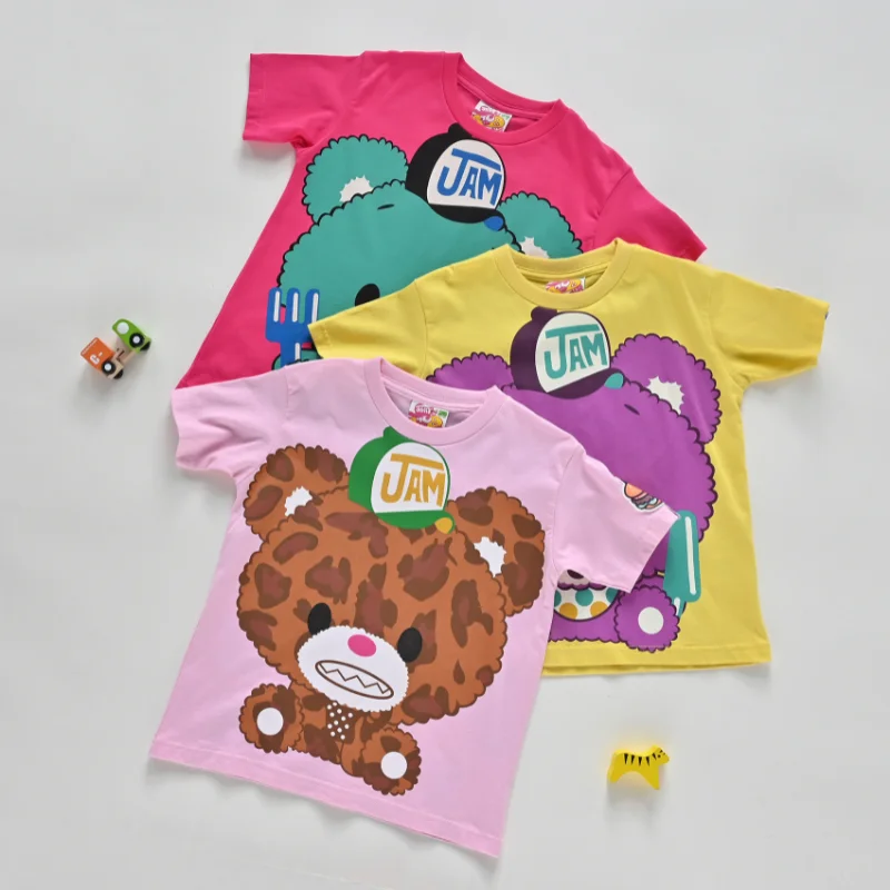 

Japanese Family Matching Outfits Summer New Girls' Short Sleeve T-shirts Cotton Tees Cartoon Mother Kids Tops Baby Girl Clothes