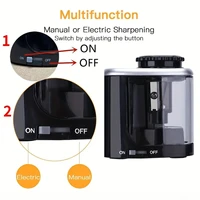 Electric Sharpener Assembly Desktop Automatic Pencil Sharpener Suitable To Pencils (6-8mm) for Students School Office Stationery 4