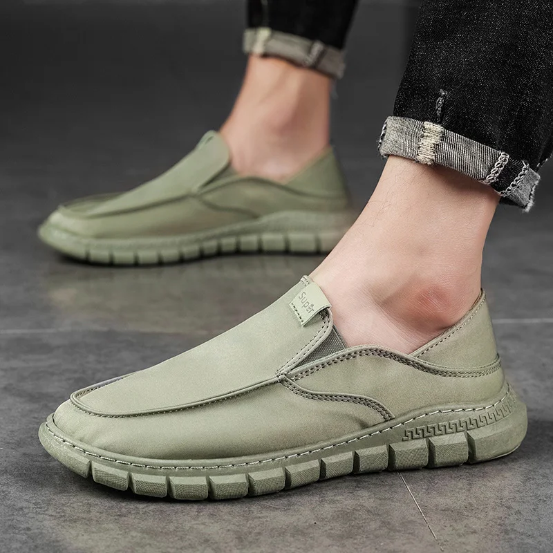 

New Men's Shoes Canvas Shoes Mens Slip-on Lazy Shoes Summer Autumn Breathable Casual Sneakers Old Beijing Cloth Shoes
