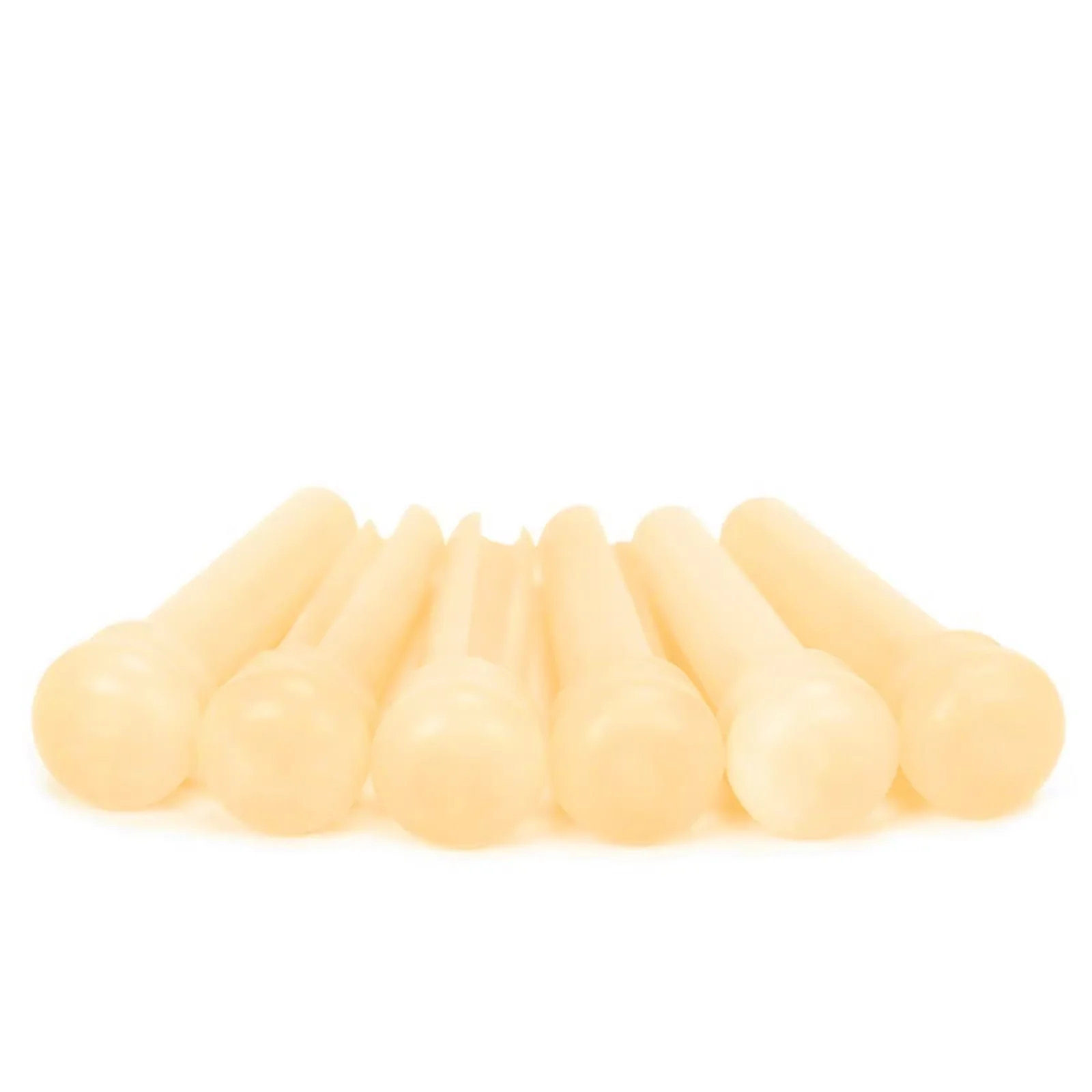 Miwayer Guitar Bone Bridge Pins 6pcs Real Bone Unbleached String Nails For 6 & 12 String Acoustic Guitar Fixed Nails