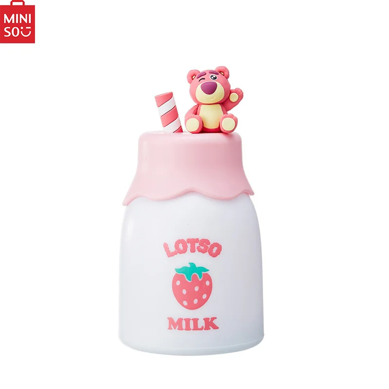 

MINISO Disney Furry Season Collection Strawberry Bear Stitch Three Eyes Strawberry Milk Night Bedside Bedroom Sleeping Lamp