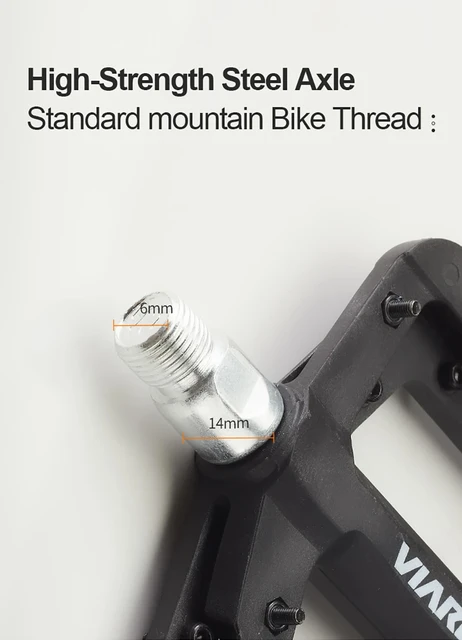 Pedali Per Bici In Nylon Con Cuscinetti Sigillati - Piattaforma Antiscivolo Con Riflettori, MTB - Foto 6