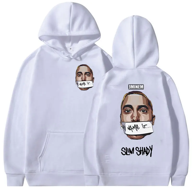 Eminem My Name Is Slim Shady Hoodie Men Rock Rapper Music Album 