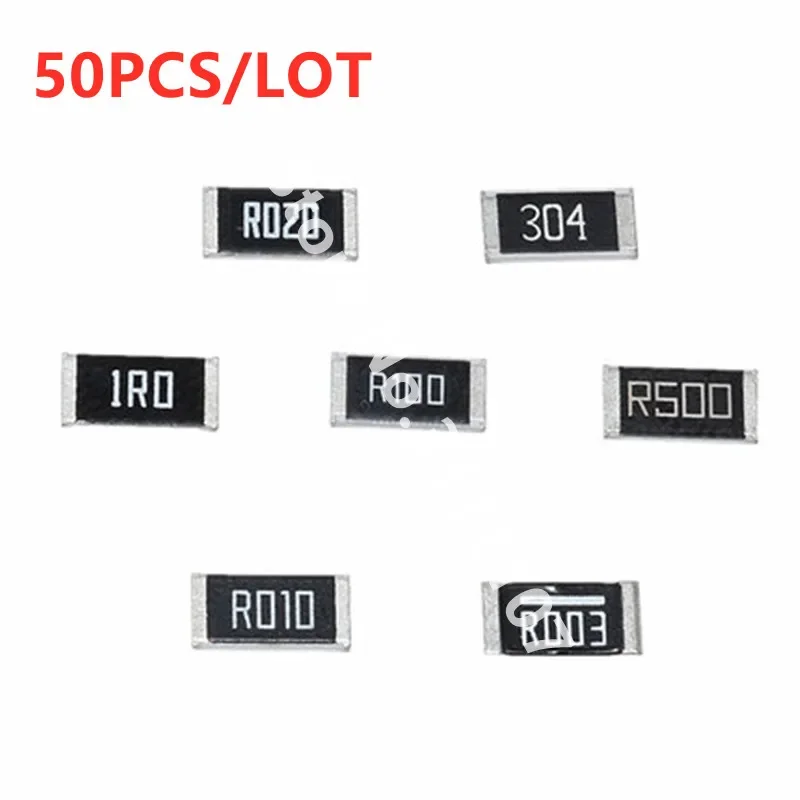 

50 шт., резистор 2512 SMD 1 Вт 1% R100 R010 R020 R050 R100 R200 R220 R330 R470 R500 1R00 0.1R 0.1ohm